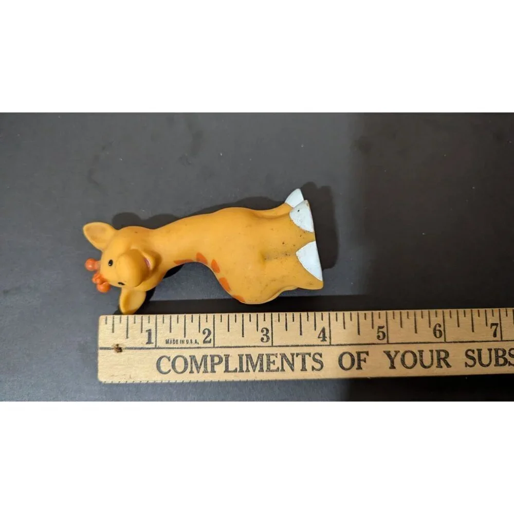 Fisher‎ Price Vintage Giraffe Figurine Rubber Toy 4 Inches Tall zoo Noah's  Ark